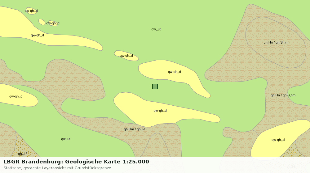 Statische Kartenansicht: LBGR Brandenburg: Geologische Karte 1:25.000
