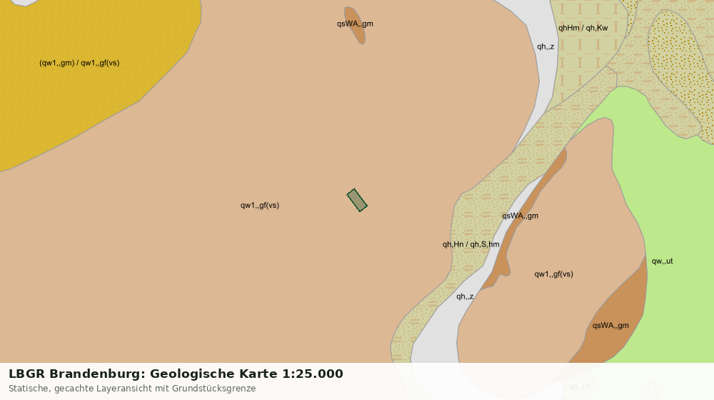 Statische Kartenansicht: LBGR Brandenburg: Geologische Karte 1:25.000