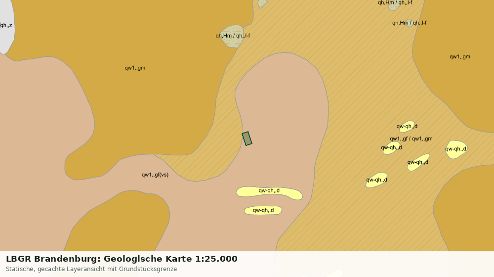 Statische Kartenansicht: LBGR Brandenburg: Geologische Karte 1:25.000