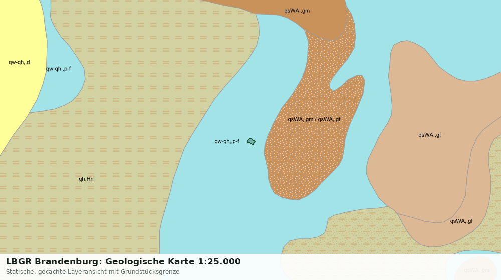 Statische Kartenansicht: LBGR Brandenburg: Geologische Karte 1:25.000