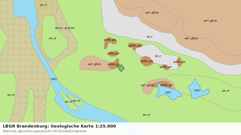 Statische Kartenansicht: LBGR Brandenburg: Geologische Karte 1:25.000