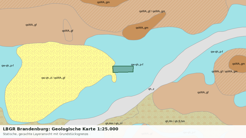Statische Kartenansicht: LBGR Brandenburg: Geologische Karte 1:25.000