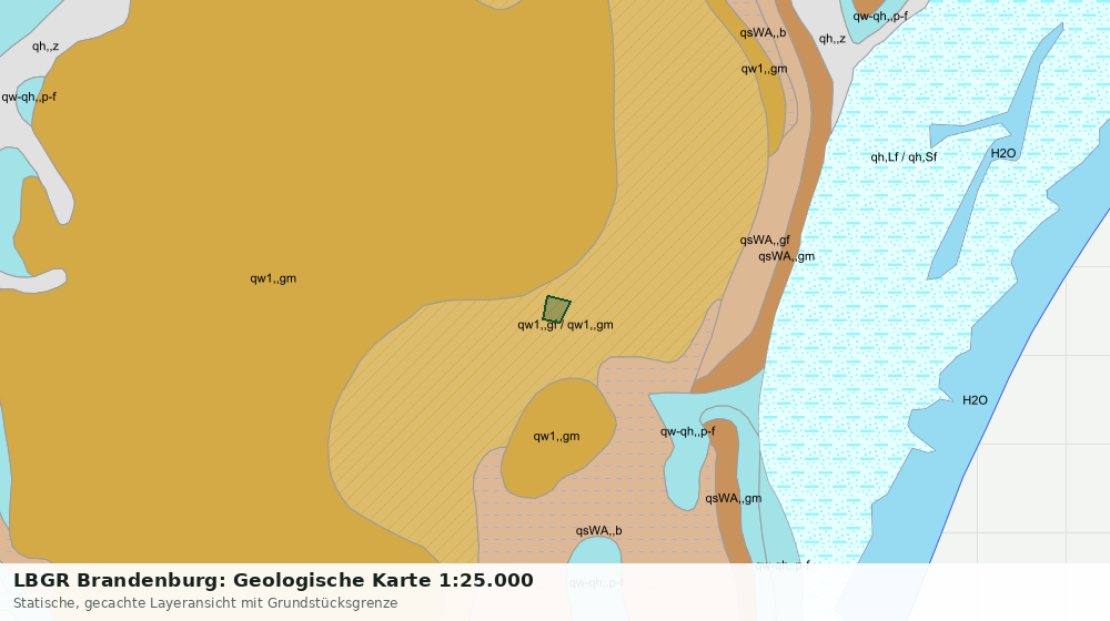 Statische Kartenansicht: LBGR Brandenburg: Geologische Karte 1:25.000