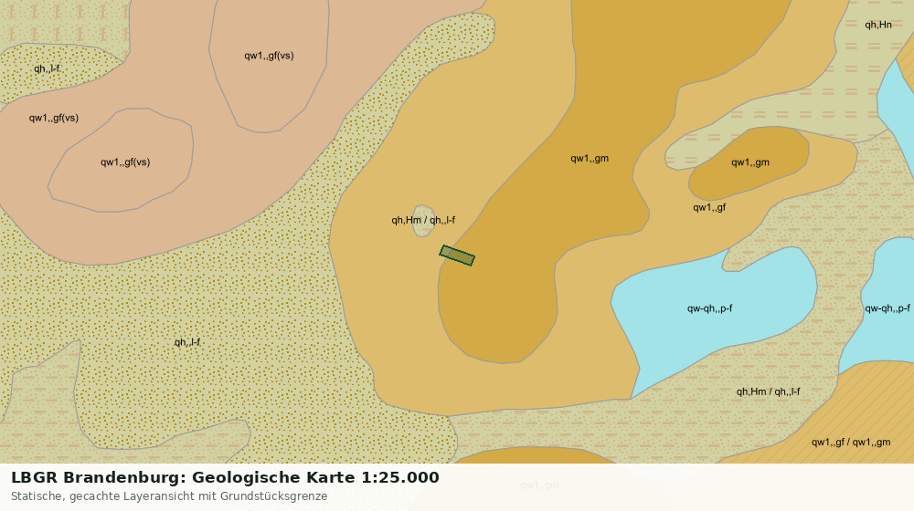 Statische Kartenansicht: LBGR Brandenburg: Geologische Karte 1:25.000