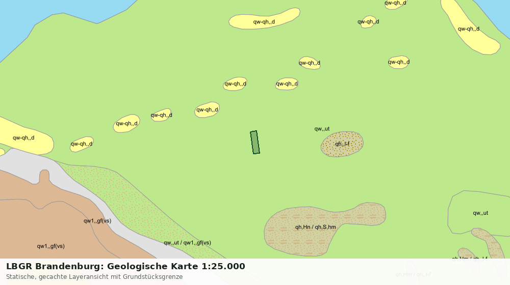 Statische Kartenansicht: LBGR Brandenburg: Geologische Karte 1:25.000