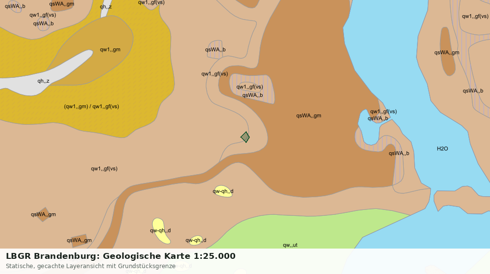 Statische Kartenansicht: LBGR Brandenburg: Geologische Karte 1:25.000