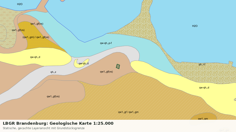 Statische Kartenansicht: LBGR Brandenburg: Geologische Karte 1:25.000