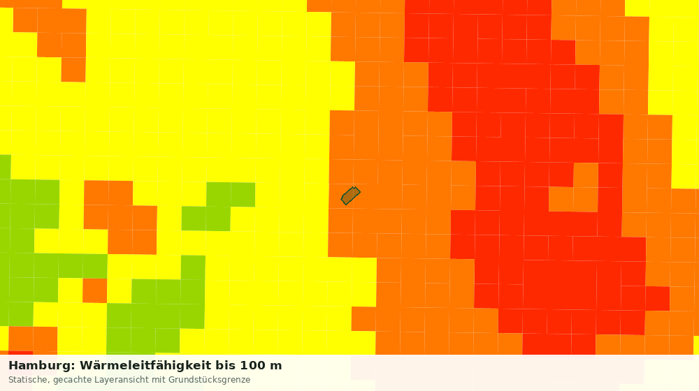 Statische Kartenansicht: Hamburg: Wärmeleitfähigkeit bis 100 m