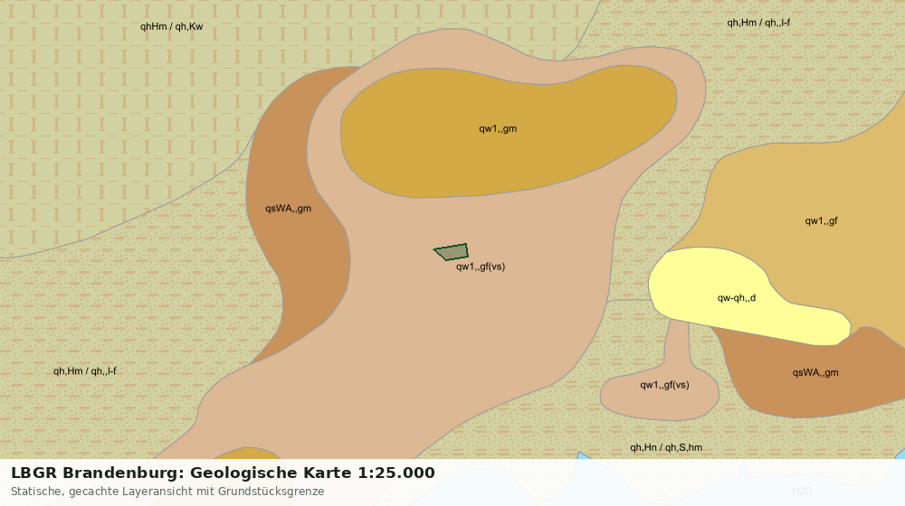 Statische Kartenansicht: LBGR Brandenburg: Geologische Karte 1:25.000