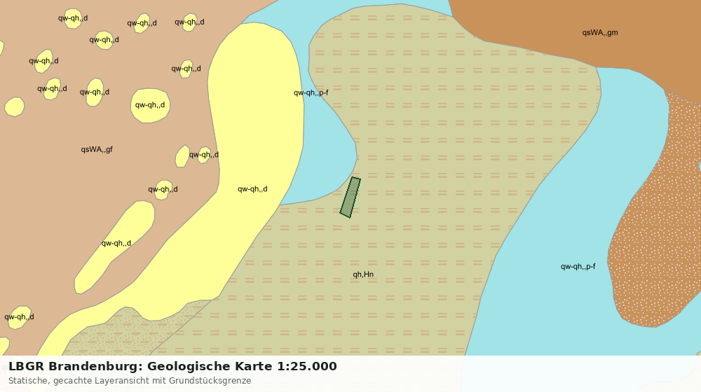 Statische Kartenansicht: LBGR Brandenburg: Geologische Karte 1:25.000