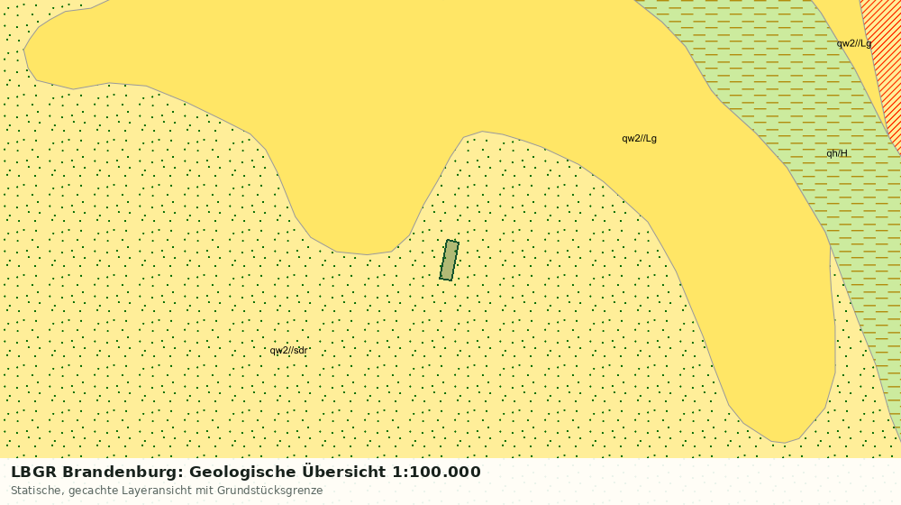 Statische Kartenansicht: LBGR Brandenburg: Geologische Übersicht 1:100.000