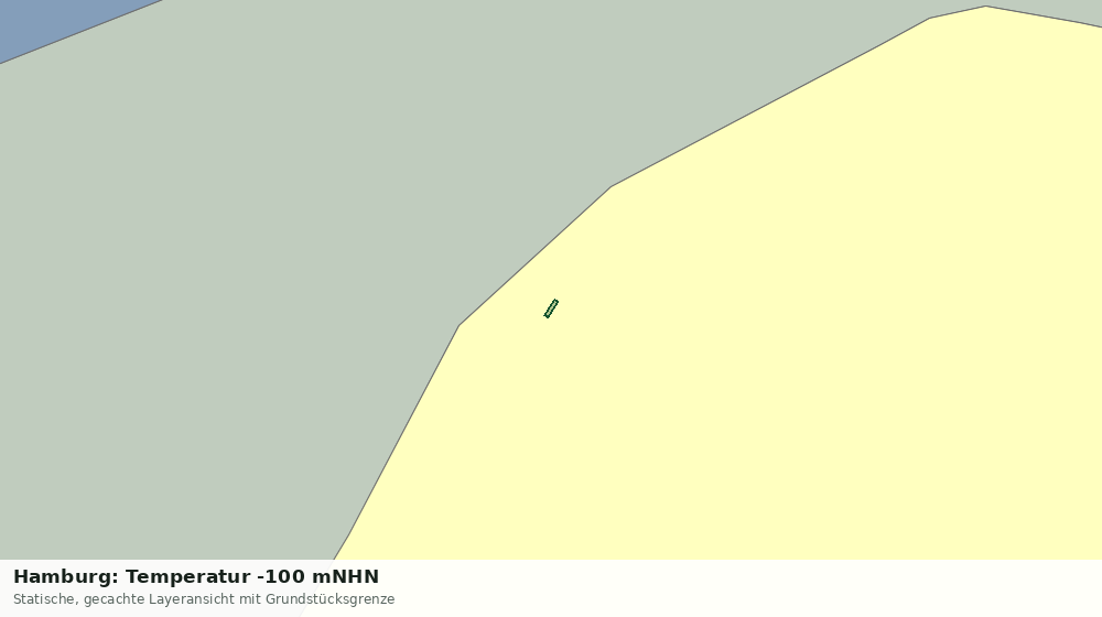 Statische Kartenansicht: Hamburg: Temperatur -100 mNHN