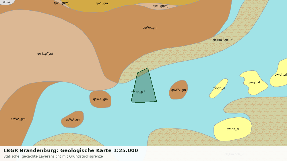 Statische Kartenansicht: LBGR Brandenburg: Geologische Karte 1:25.000