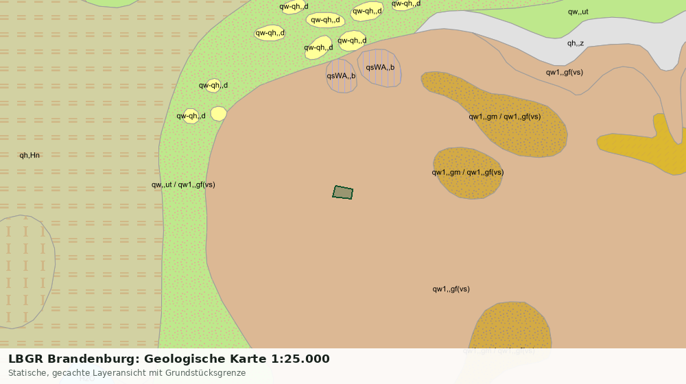 Statische Kartenansicht: LBGR Brandenburg: Geologische Karte 1:25.000