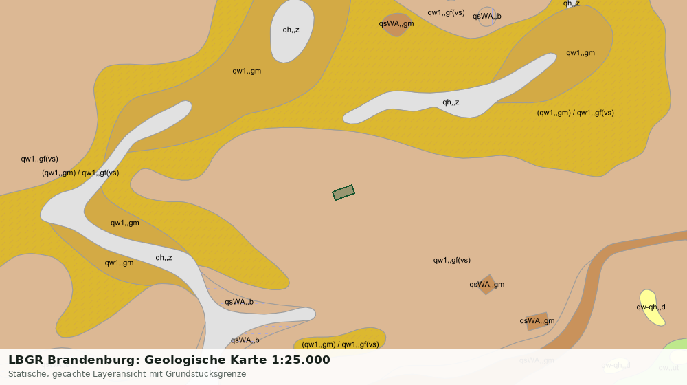 Statische Kartenansicht: LBGR Brandenburg: Geologische Karte 1:25.000