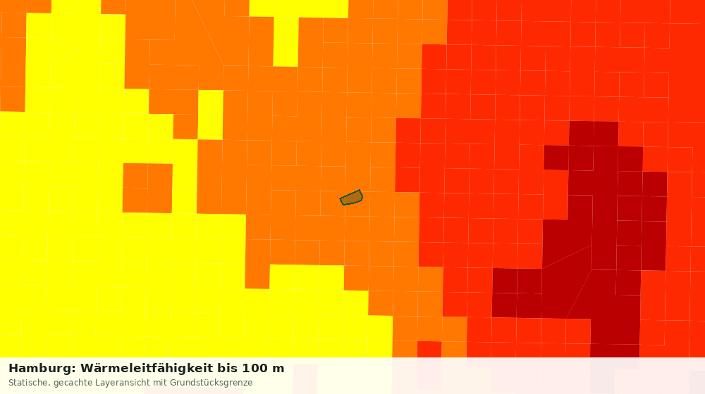 Statische Kartenansicht: Hamburg: Wärmeleitfähigkeit bis 100 m
