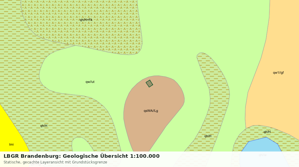 Statische Kartenansicht: LBGR Brandenburg: Geologische Übersicht 1:100.000