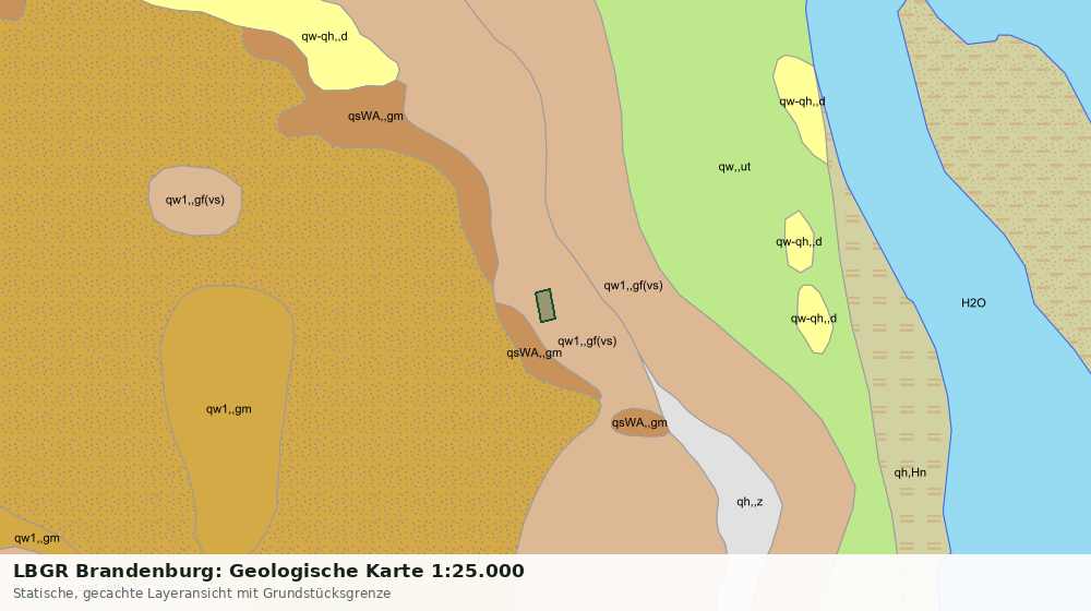 Statische Kartenansicht: LBGR Brandenburg: Geologische Karte 1:25.000