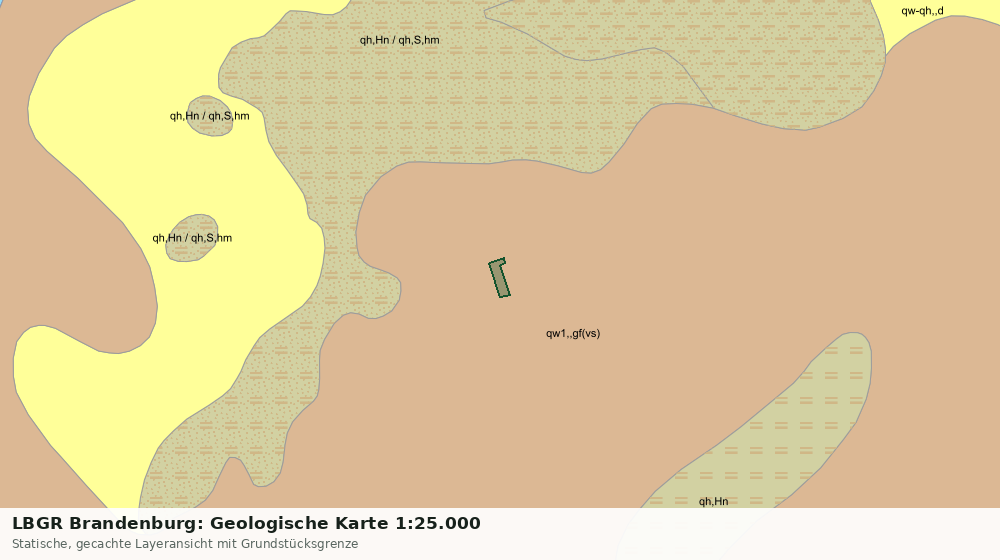 Statische Kartenansicht: LBGR Brandenburg: Geologische Karte 1:25.000