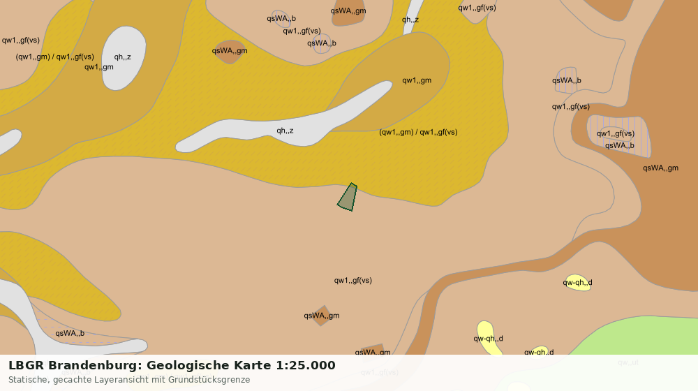 Statische Kartenansicht: LBGR Brandenburg: Geologische Karte 1:25.000