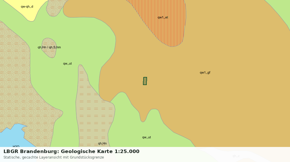 Statische Kartenansicht: LBGR Brandenburg: Geologische Karte 1:25.000