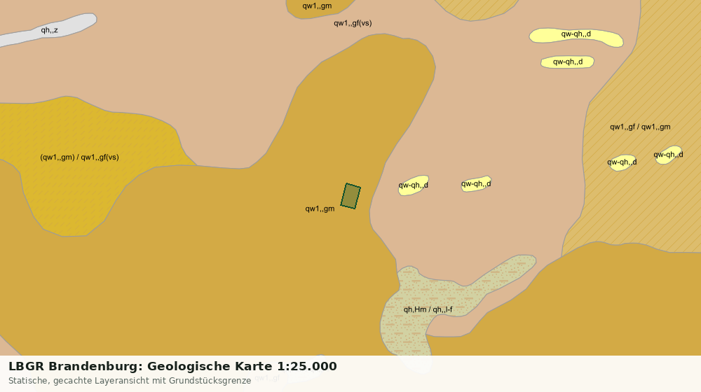 Statische Kartenansicht: LBGR Brandenburg: Geologische Karte 1:25.000