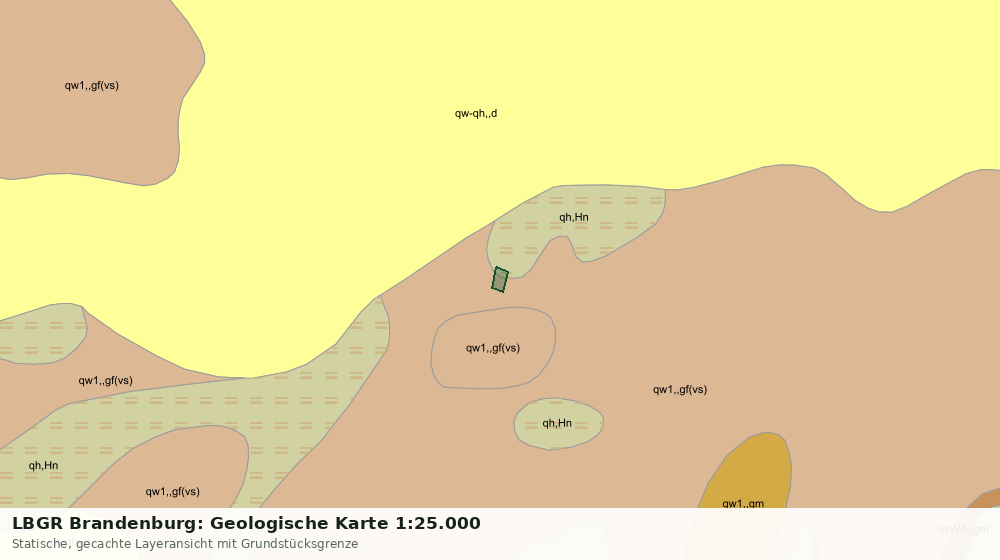Statische Kartenansicht: LBGR Brandenburg: Geologische Karte 1:25.000