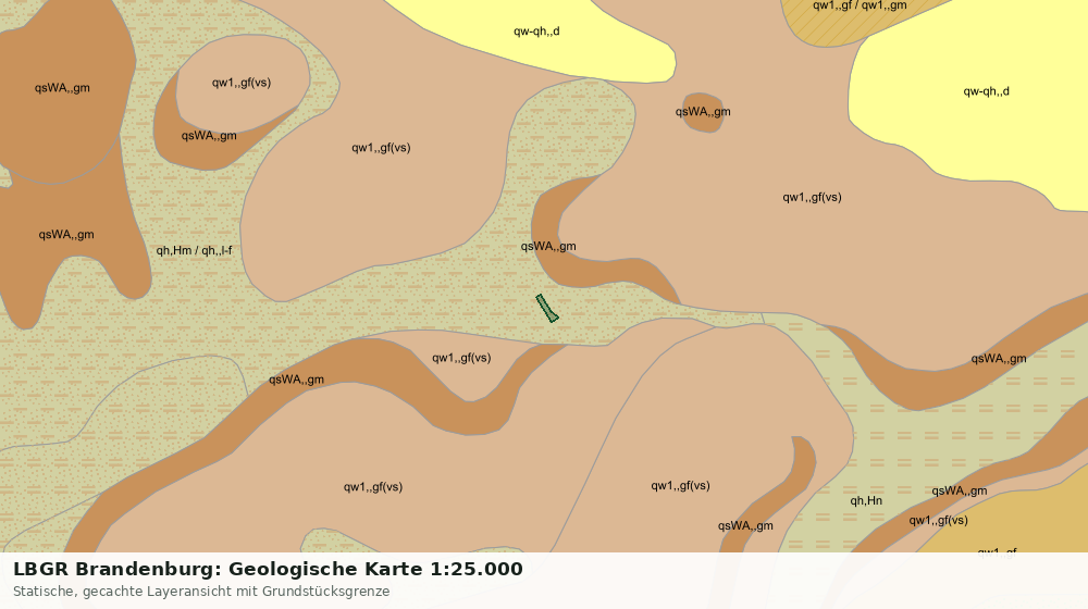 Statische Kartenansicht: LBGR Brandenburg: Geologische Karte 1:25.000