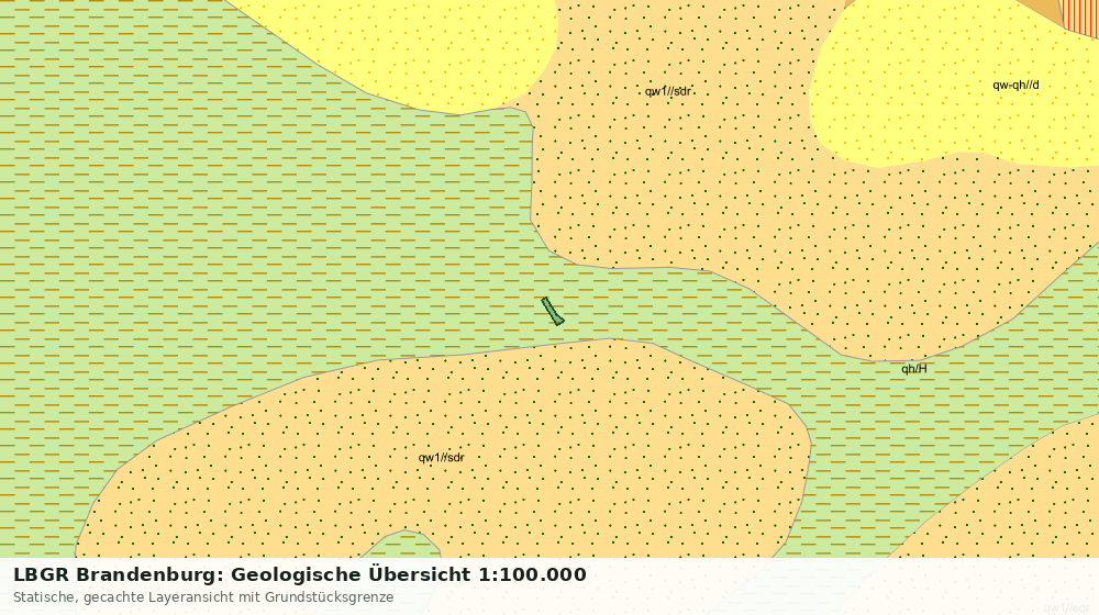 Statische Kartenansicht: LBGR Brandenburg: Geologische Übersicht 1:100.000