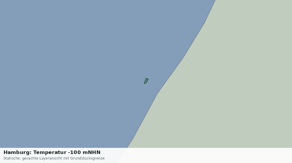 Statische Kartenansicht: Hamburg: Temperatur -100 mNHN