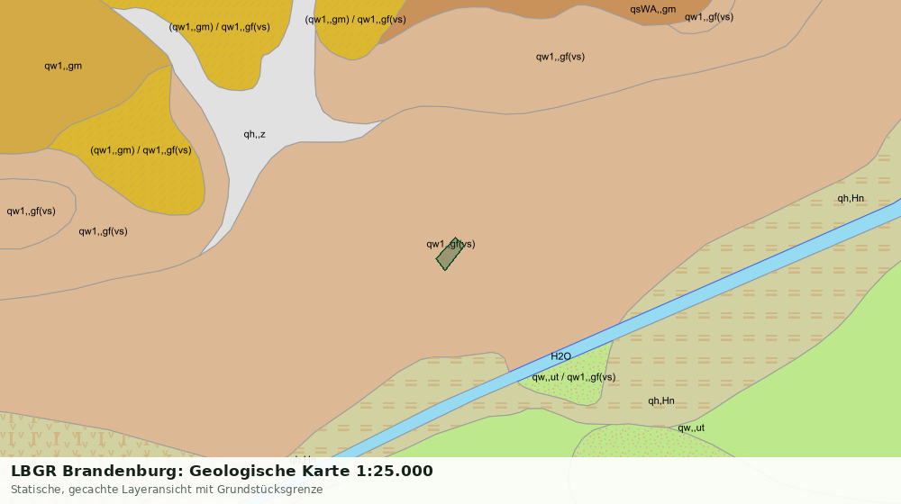 Statische Kartenansicht: LBGR Brandenburg: Geologische Karte 1:25.000