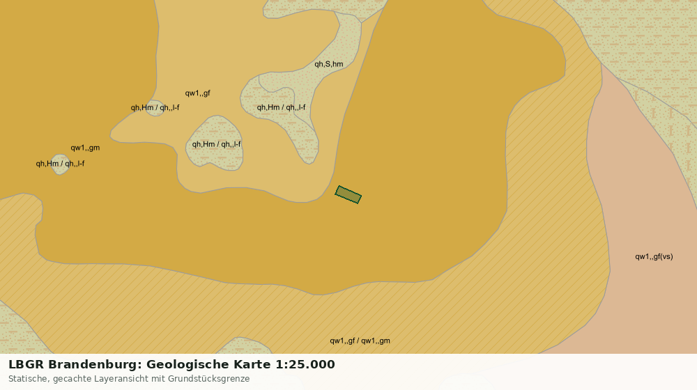 Statische Kartenansicht: LBGR Brandenburg: Geologische Karte 1:25.000