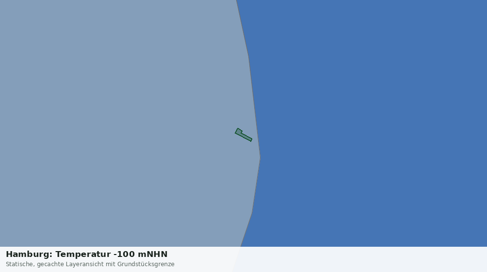 Statische Kartenansicht: Hamburg: Temperatur -100 mNHN