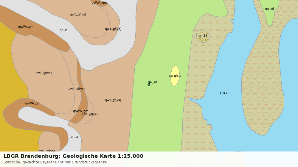 Statische Kartenansicht: LBGR Brandenburg: Geologische Karte 1:25.000