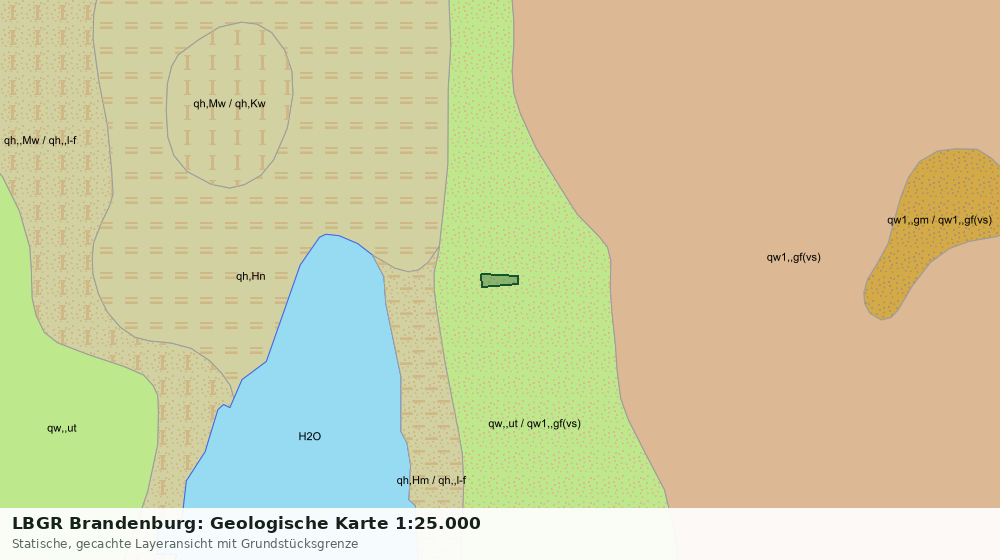 Statische Kartenansicht: LBGR Brandenburg: Geologische Karte 1:25.000