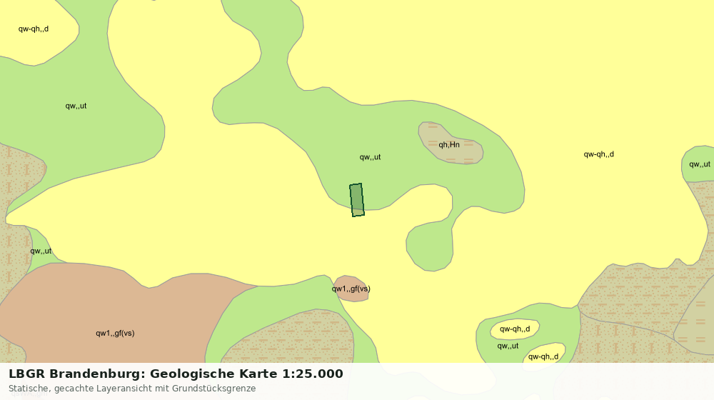 Statische Kartenansicht: LBGR Brandenburg: Geologische Karte 1:25.000