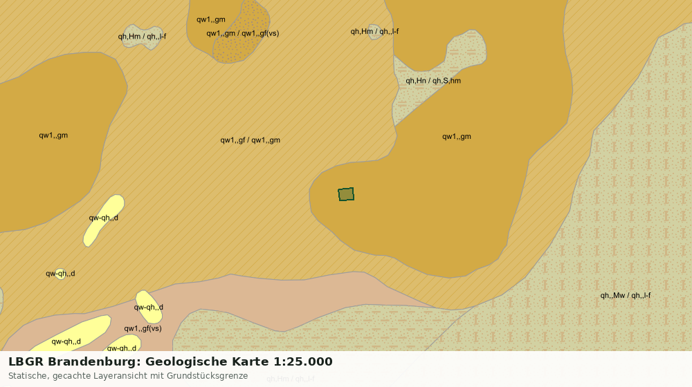 Statische Kartenansicht: LBGR Brandenburg: Geologische Karte 1:25.000