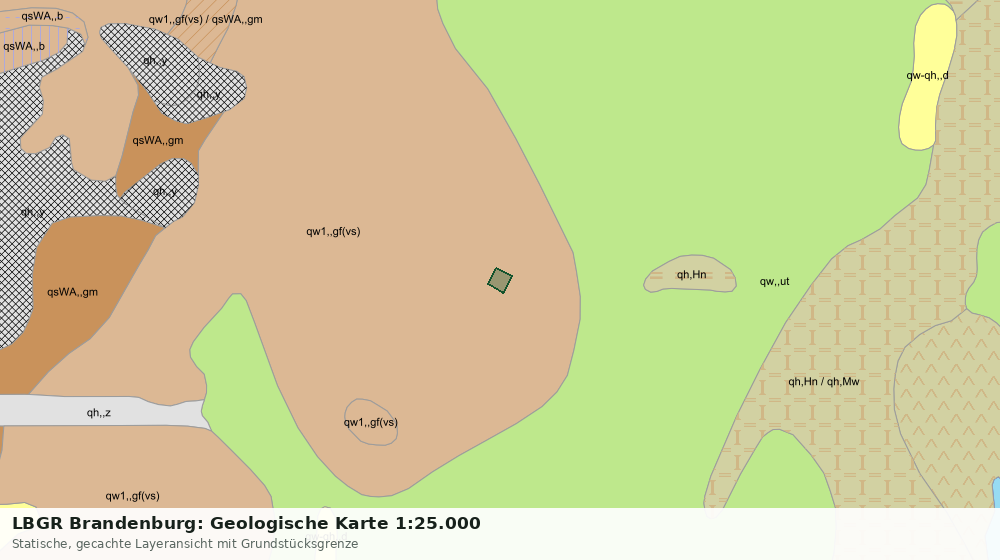 Statische Kartenansicht: LBGR Brandenburg: Geologische Karte 1:25.000