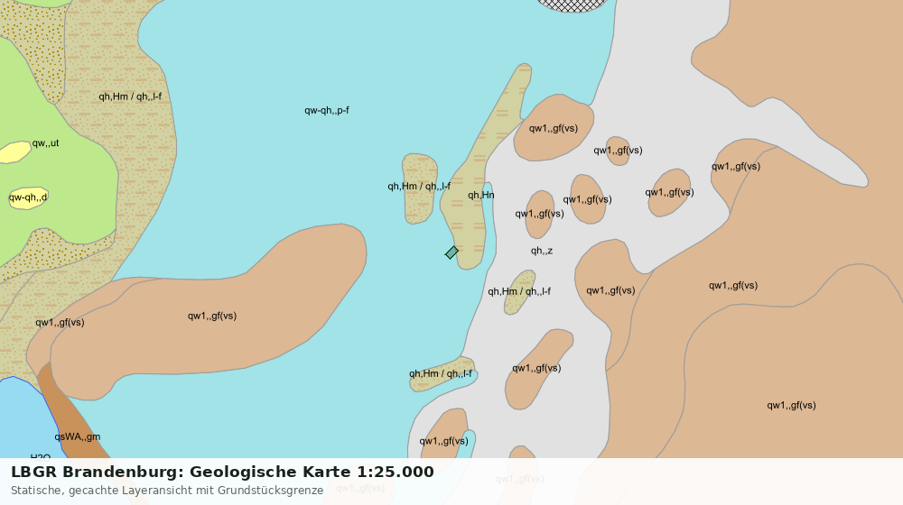 Statische Kartenansicht: LBGR Brandenburg: Geologische Karte 1:25.000