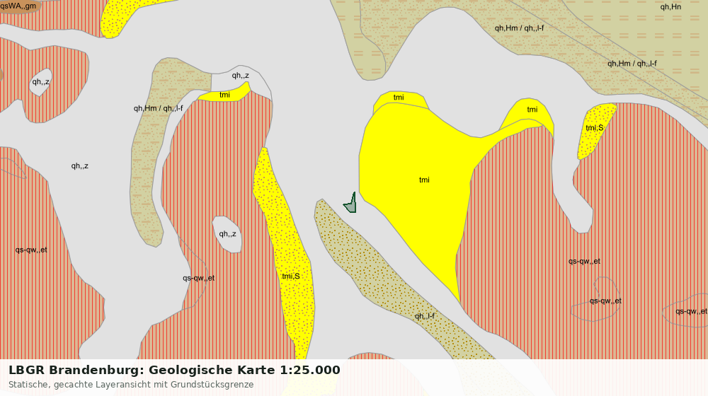 Statische Kartenansicht: LBGR Brandenburg: Geologische Karte 1:25.000