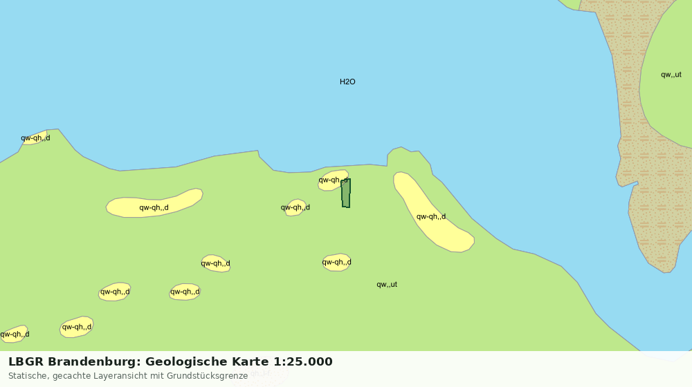 Statische Kartenansicht: LBGR Brandenburg: Geologische Karte 1:25.000