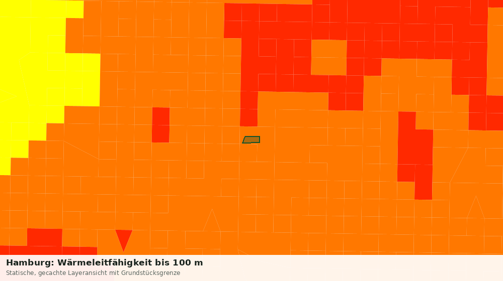 Statische Kartenansicht: Hamburg: Wärmeleitfähigkeit bis 100 m