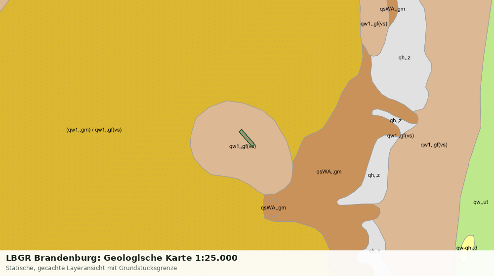 Statische Kartenansicht: LBGR Brandenburg: Geologische Karte 1:25.000