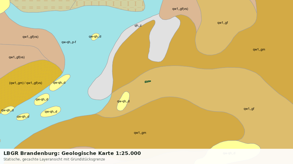 Statische Kartenansicht: LBGR Brandenburg: Geologische Karte 1:25.000