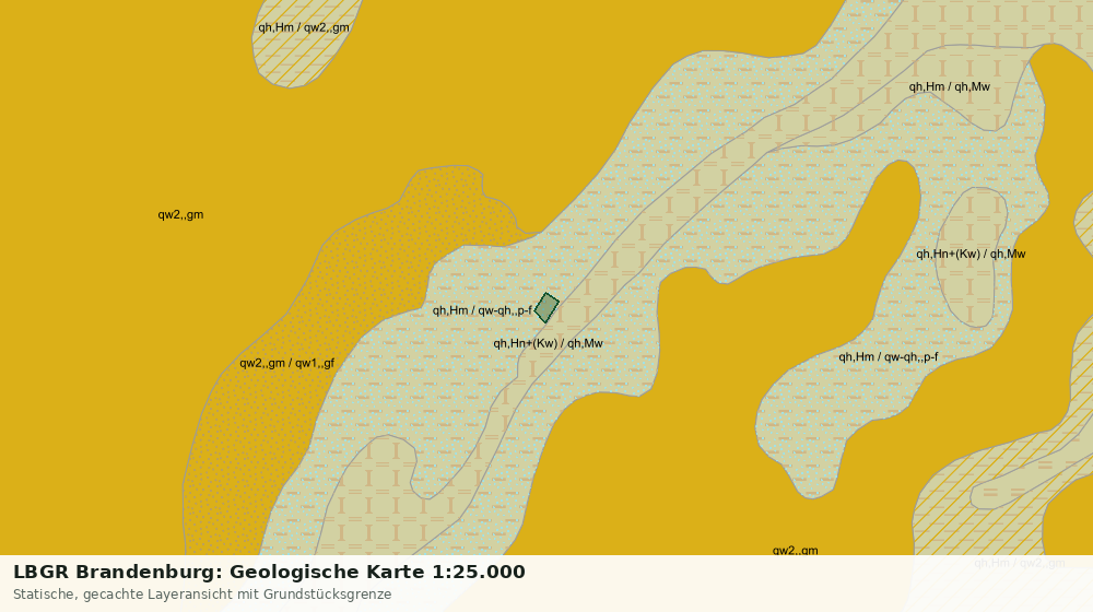 Statische Kartenansicht: LBGR Brandenburg: Geologische Karte 1:25.000