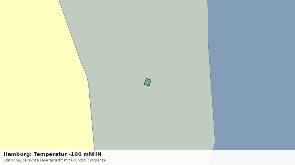 Statische Kartenansicht: Hamburg: Temperatur -100 mNHN