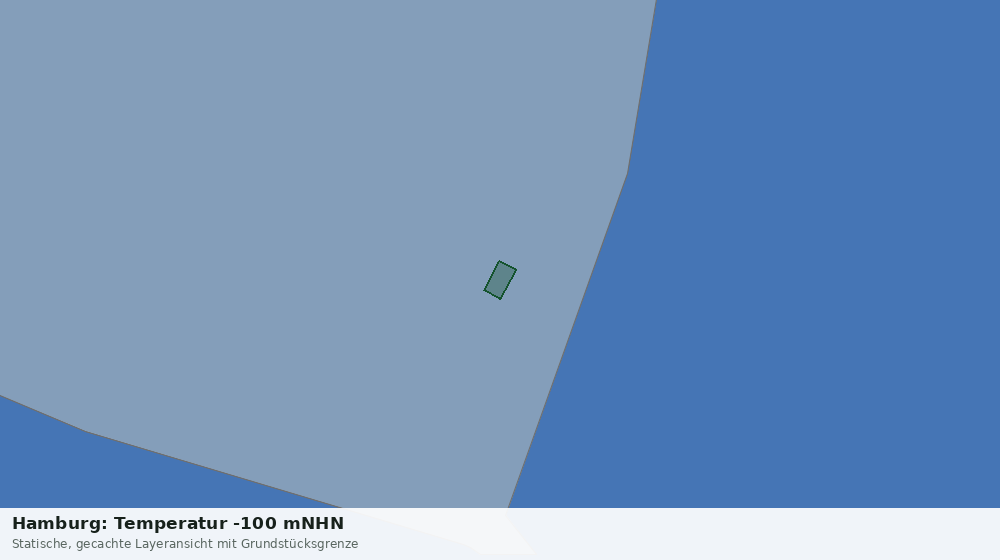 Statische Kartenansicht: Hamburg: Temperatur -100 mNHN