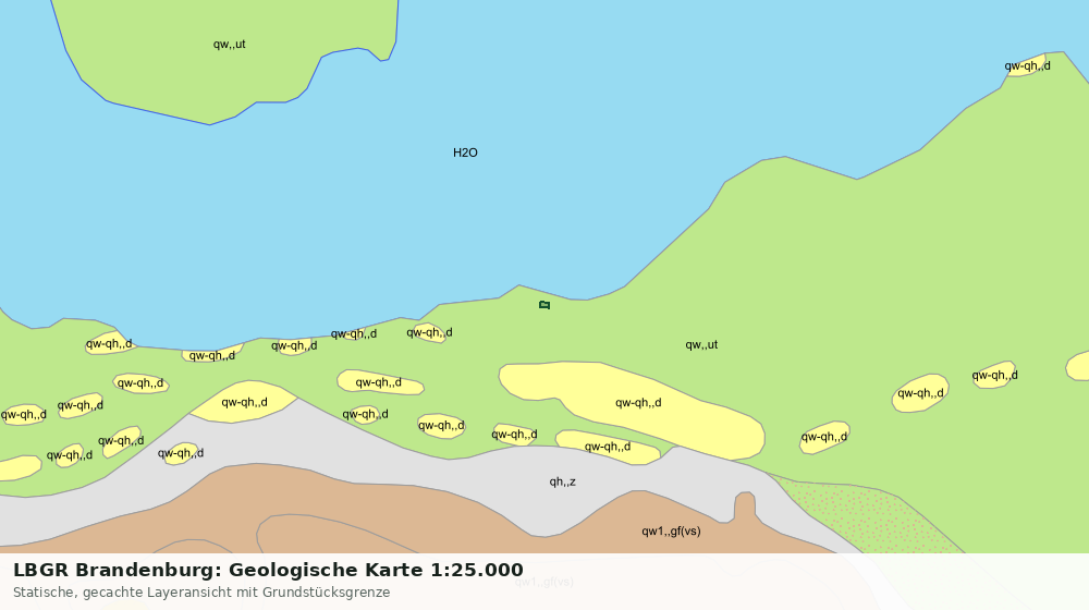 Statische Kartenansicht: LBGR Brandenburg: Geologische Karte 1:25.000