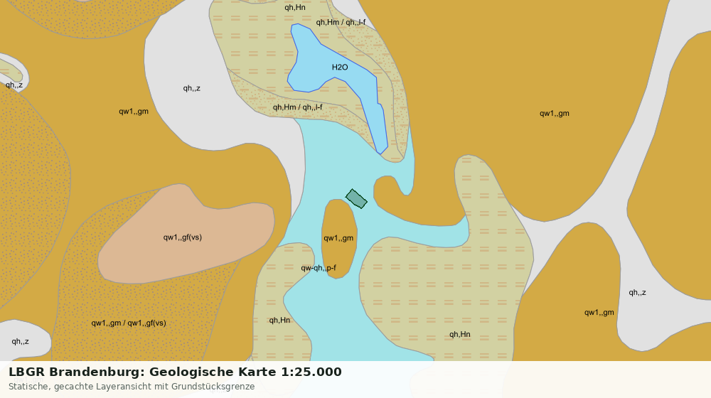Statische Kartenansicht: LBGR Brandenburg: Geologische Karte 1:25.000