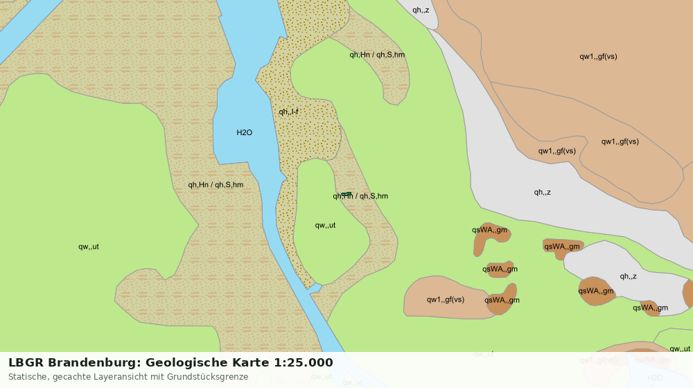 Statische Kartenansicht: LBGR Brandenburg: Geologische Karte 1:25.000